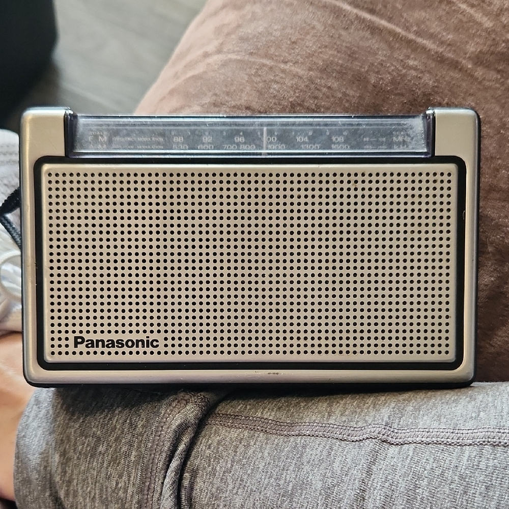 Panasonic Black and Silver Compact Radio